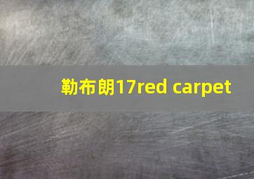 勒布朗17red carpet